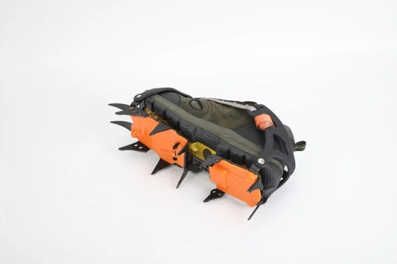 12 Tooth Ice Snow Crampons Anti-Slip Climbing Gripper Shoe Covers Spike Cleats Stainless Steel Snow Skid Crampon For Sport