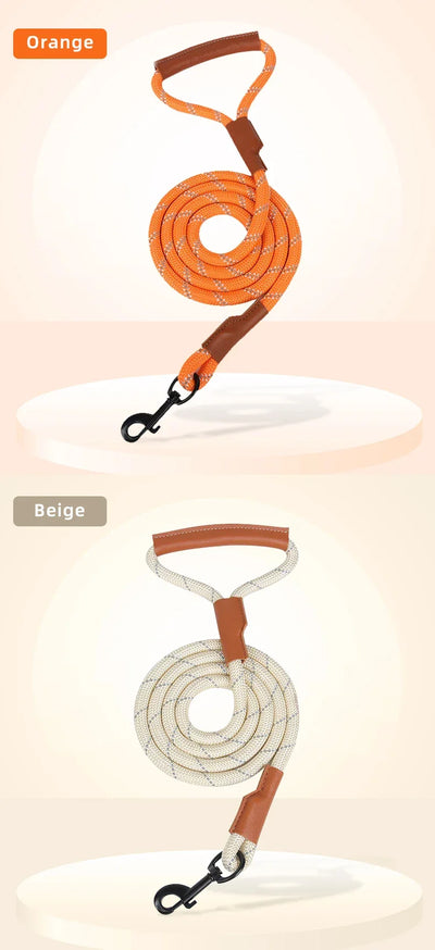 Dog Leash Reflective Lead Dog Pet Leashes Long Lanyard Walking Reflective Traction Rope for Puppy Small Medium Large Dogs