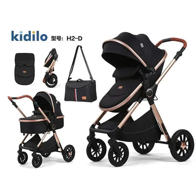 2in1Newborn baby stroller, high landscape baby stroller, multifunctional baby stroller, safe and convenient, can sit or lie down