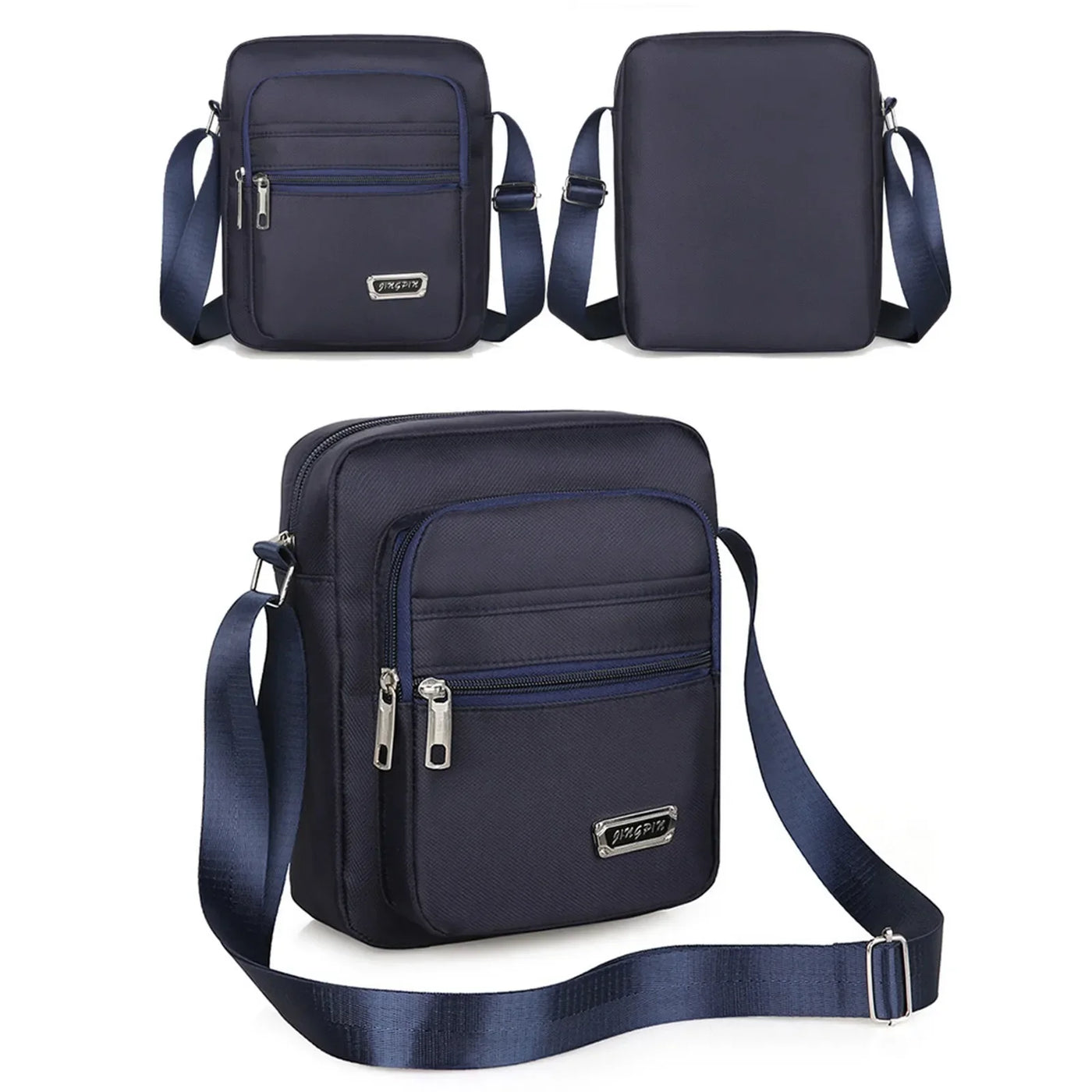 Men's Handbag Shoulder Messenger Bags Casual Canvas Travel Bag Waist Bag Multifunctional Waterproof Business Storage Bag Solid