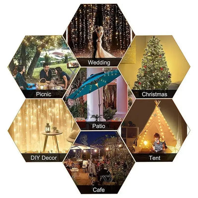 LED String Lights Patio Umbrella Lights Waterproof String Light  Patio Solar Umbrella Light for Outdoor Patio Camping Tent