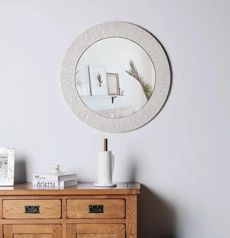 Wall hanging decorative mirrors living room glass bedroom bathroom aesthetics makeup mirror decor
