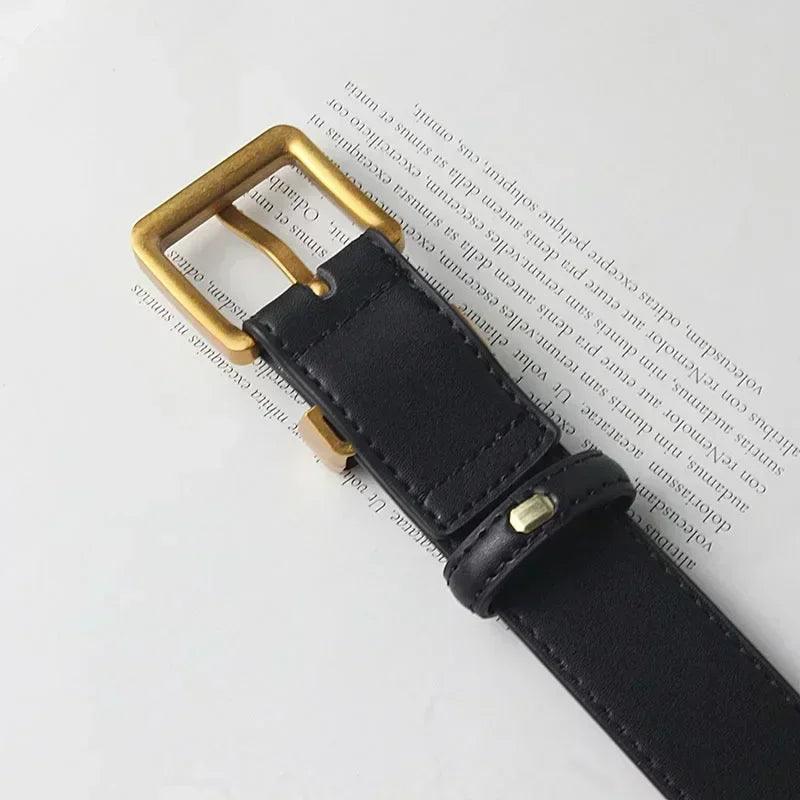 Genuine leather thin metal buckle belt for women |fashion waistband | jeans |casual dress | ladies | free size