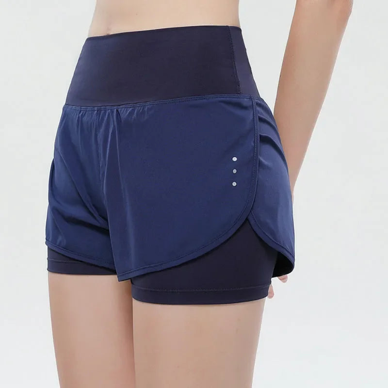 Yoga Shorts for Women Summer Fitness Shorts Biker Workout Running Sports Shorts Quick Drying Sportwear With Pocket Breathable