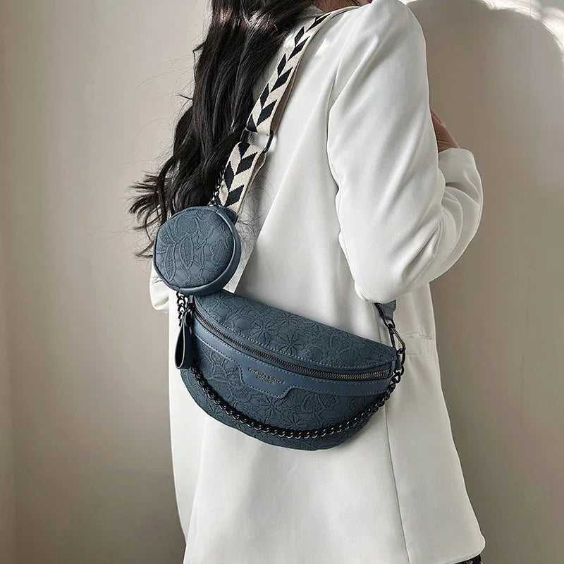 Designer Woman Chest Pack Retro Embroidery Belt Bag Coin Purse Luxury Lady Waist Bag Fashion Brand Shoulder Crossbody Chest Bags