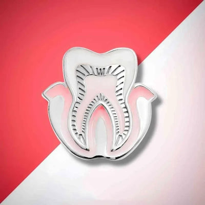 Harong Gum Teeth Brooch Autumn New Medical Dentistry Enamel Pin Lapel Badge for Doctor Nurse Metal Jewelry Accessories Gift