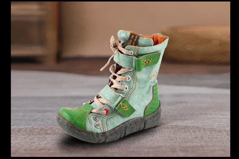 Tma eyes short boots for women versatile casual monochromatic popular,