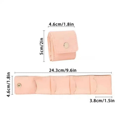 4 Compartments Jewelry Storage Bag Portable Mini Jewelry Bag Earrings Necklace Ring Organizer Bag Travel Jewelry Storage Case