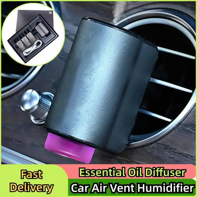 Car Air Vent Humidifier Aroma Humidifier Essential Oil Diffuser Auto Electric Air Diffuser Aroma Cars Air Freshener Perfume