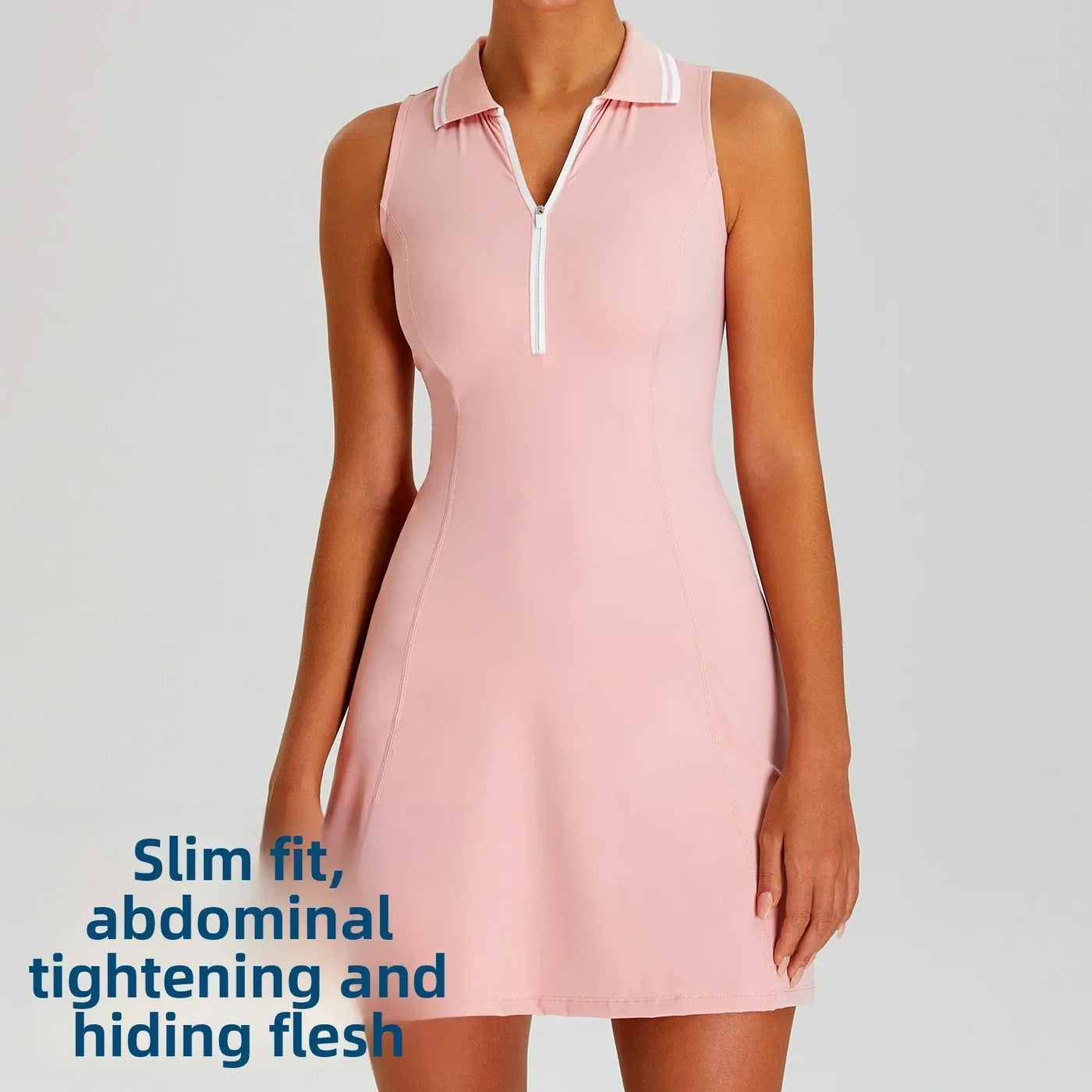 Women's Collar Sports Dress for Outdoor Golf Tennis Fitness Running Speed Dry Badminton - Quick-Drying Comfortable Active Wear