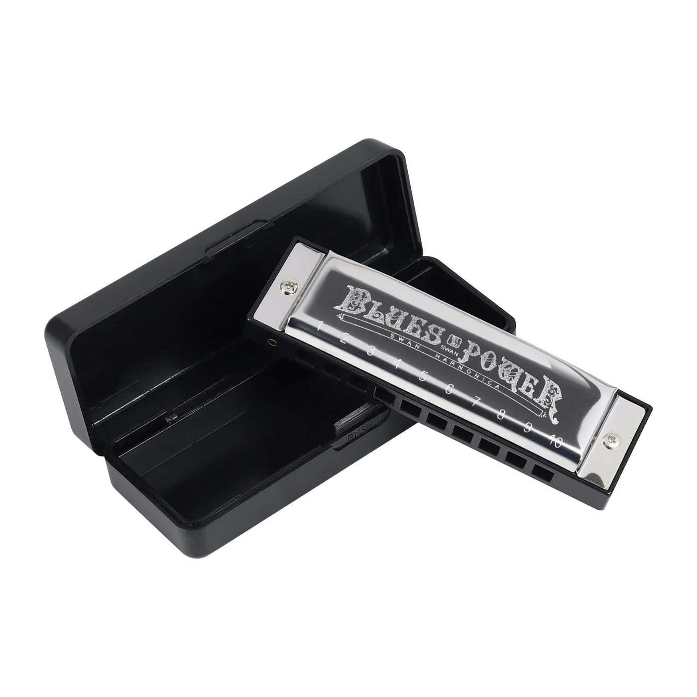 Diatonic Blues Harmonica 12 Keys Available Mouth Organ Harmonica10 Hole 20 Tone Diatonic Harp with Case for Student Teacher Gift