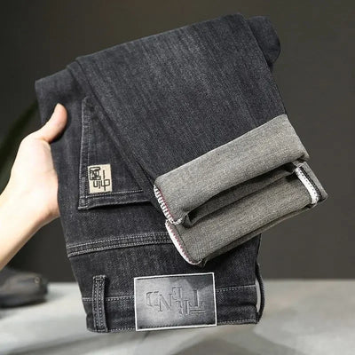 2024 New Arrivals Men's Jeans High-end Brand Embroidery China Casual Slim Boyfriend Pants Spring Autumn Jeans Black Luxury Pants