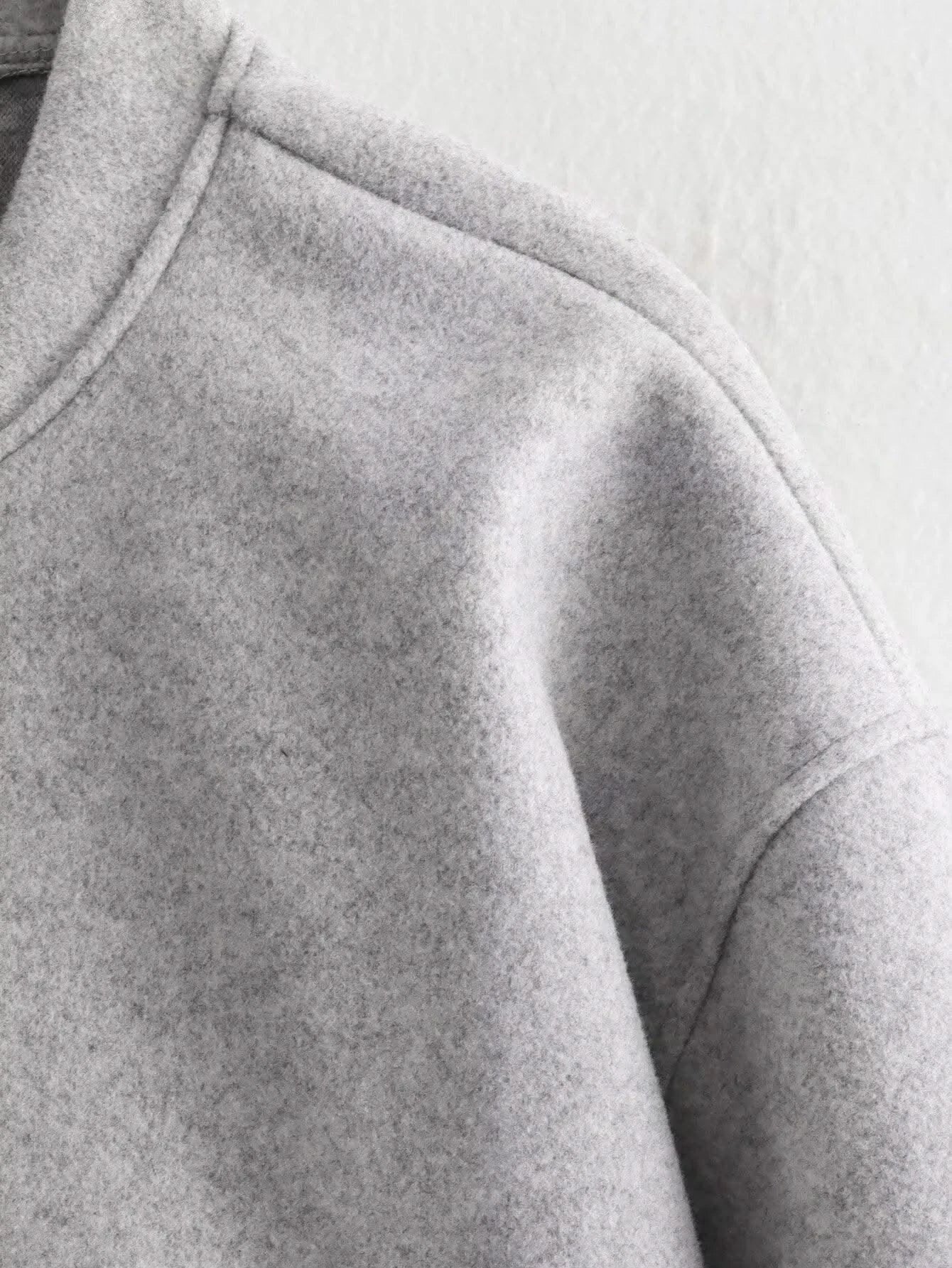 Women's Soft Bomber Jacket High Collar Long Sleeve Zipper Front Pocket