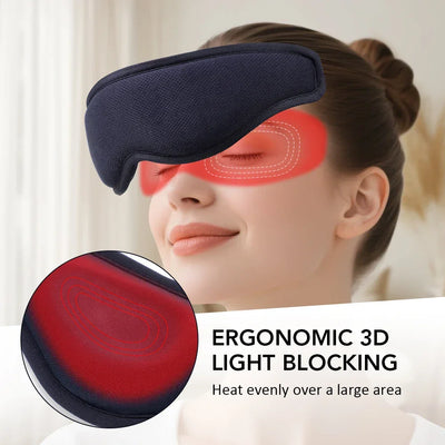 Electric Eye Massager Vibration Heated Eye Mask Relieve Fatigue Warm Compress Eyemask Strain Eyes Office Home Travel Eyeshade