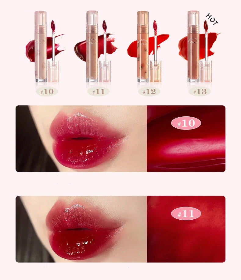 FLORTTE Beauty Lip Lasting Tint First Kiss Series Water Glossy Nice To Meet Chu Blooming Liquid Lipstick Makeup Women Cosmetics