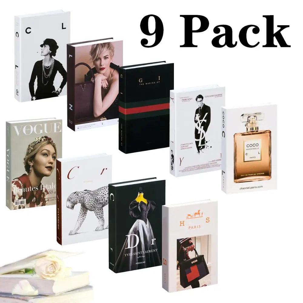 Fake books decoration for home decorative modern simulation fashion book luxury decor club hotel model room soft