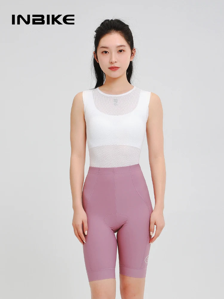 INBIKE Women's High Waist Cycling Shorts Padded Biking Pants With Pockets For Comfort Bicycle Tights For Biking Outdoor Sports