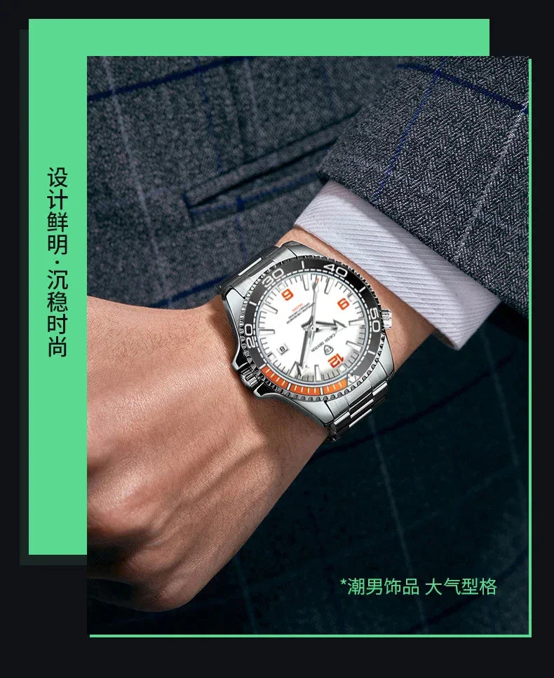 2025 New Top Brand Design Men's Watches Luxury Fashion Multifunctional Dial Quartz Watches Steel Strap Waterproof Men's Watches