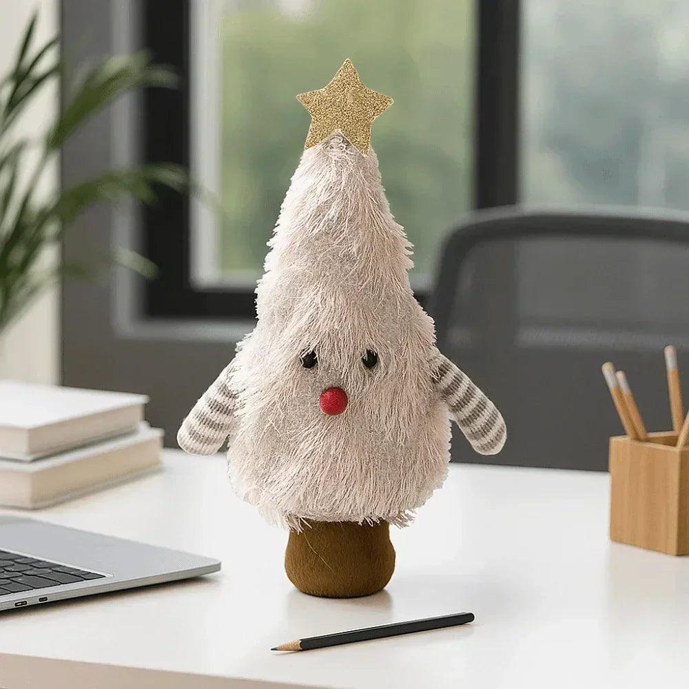 Home decor handmade christmas tree decoration soft decorative xmas desktop ornament creative cartoon doll kids gift