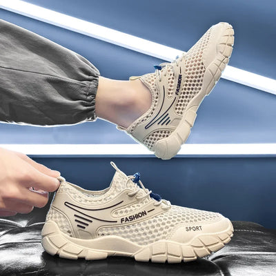 Breathable Mesh Running Shoes Men Summer Lightweight Athletic Sneakers for Hiking Walking Casual Comfortable Sportswear Durable