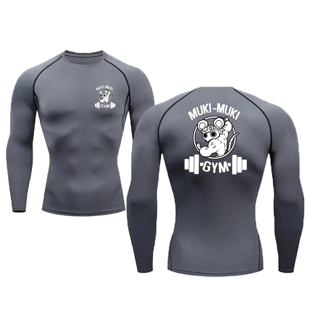 Athletic Compression Shirts For Men Gym Sports Rash Guards Workout Fitness Base Layer Undershirts Quick Dry Tees Tshirt Tops