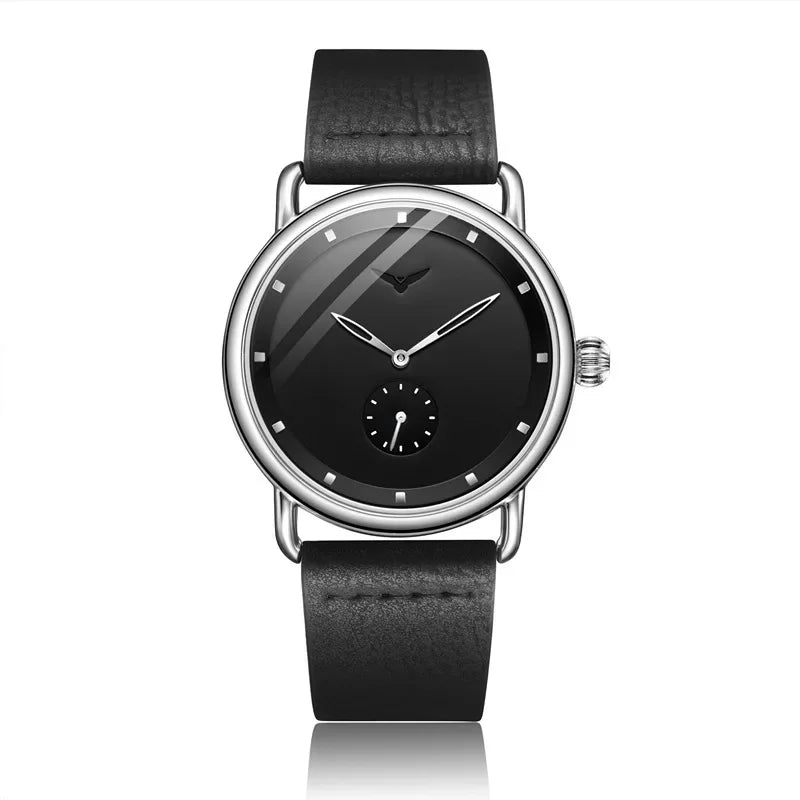 high-end Men's Watch Light Luxury Brand Business Trend Simple Leisure Belt Waterproof Meale Fashion Quartz Watches ﻿ Gift