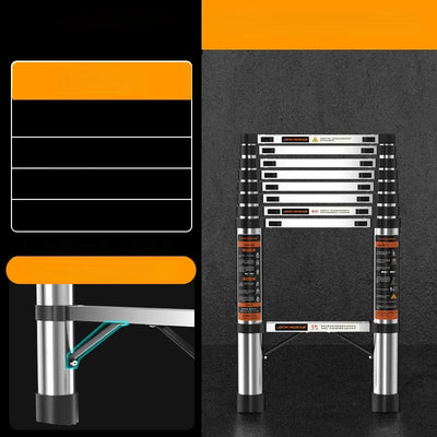 Folding Ladder Thickened Stainless Steel Telescopic Ladder Concealed Telescopic Folding Ladder StepOperation Folding Ladder