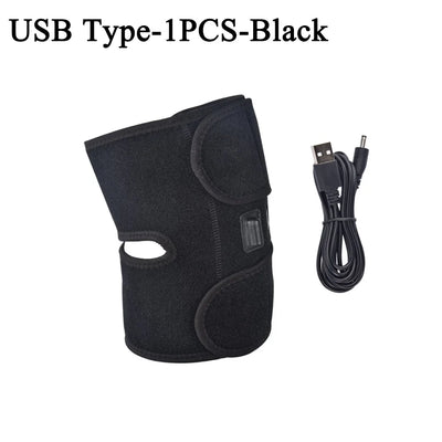 Electric Leg Heating Knee Pad 5V USB Charging Heated Knee Brace 3 Heat Levels Knee Heating Pad For Knee Joint Pain Relief