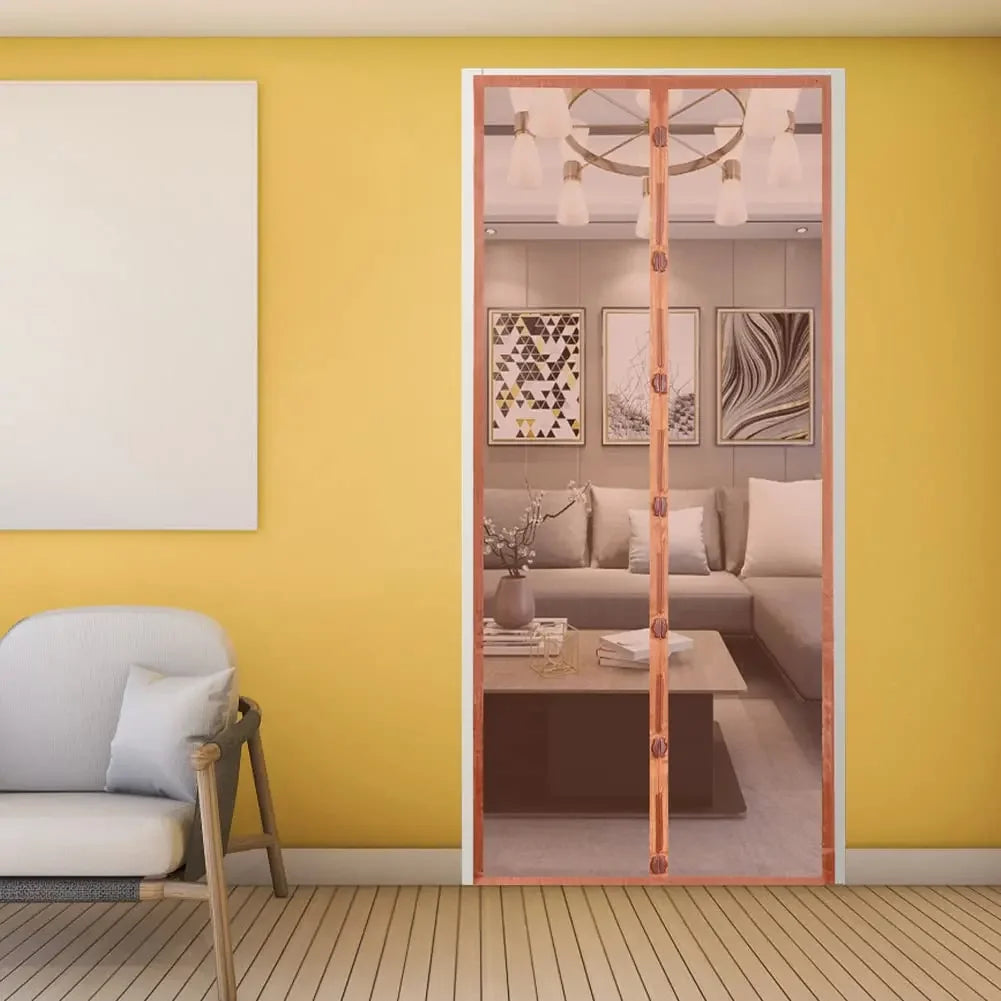 Magnetic Screen Door Curtain Summer Anti-Mosquito Net Fly Insect Partition Automatic Closing Easy Installation Doors Screen Mesh