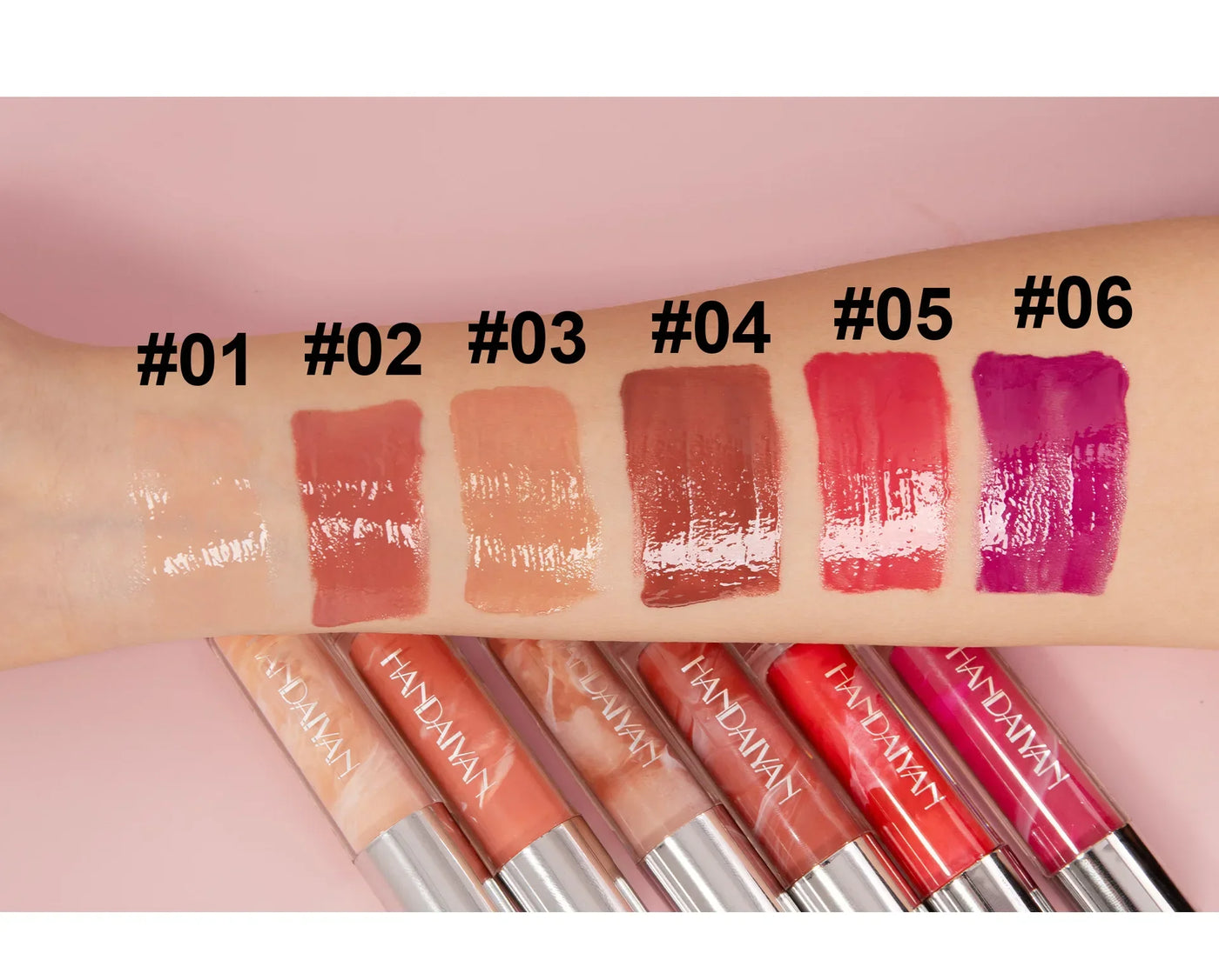 Long Lasting Lip Gloss Vitamin E Infused Plumping Glaze Hydrating Nude Color Liquid Balm Glossy Makeup Shine