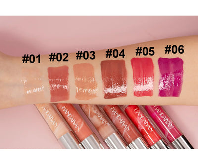 Long Lasting Lip Gloss Vitamin E Infused Plumping Glaze Hydrating Nude Color Liquid Balm Glossy Makeup Shine