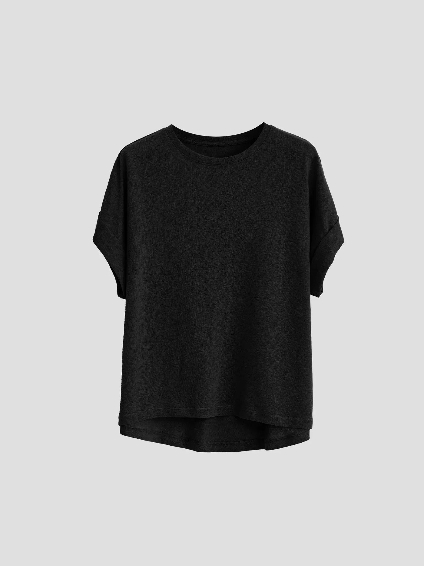 Women Linen Tops Crew Neck