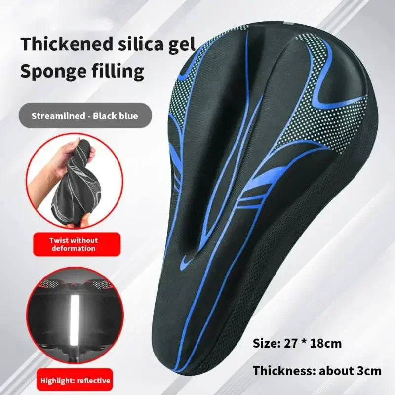 3D Bicycle Saddle Cover Accessories for Mountain Bike Men and Women Gel Soft Bicycle Seat Cover Parts Cycling Sports