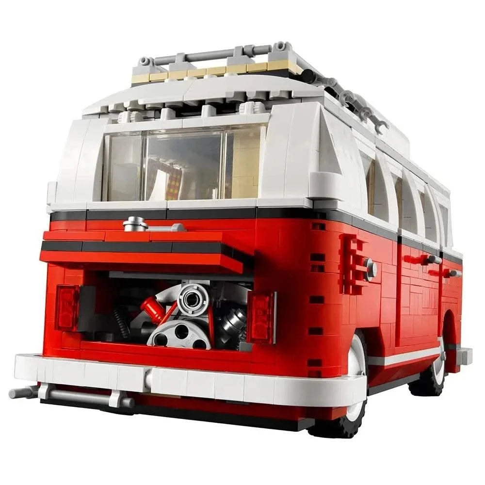 New camping car brick creative bus T1 model green mini picnic car educational building blocks boys and girls birthday gifts chil