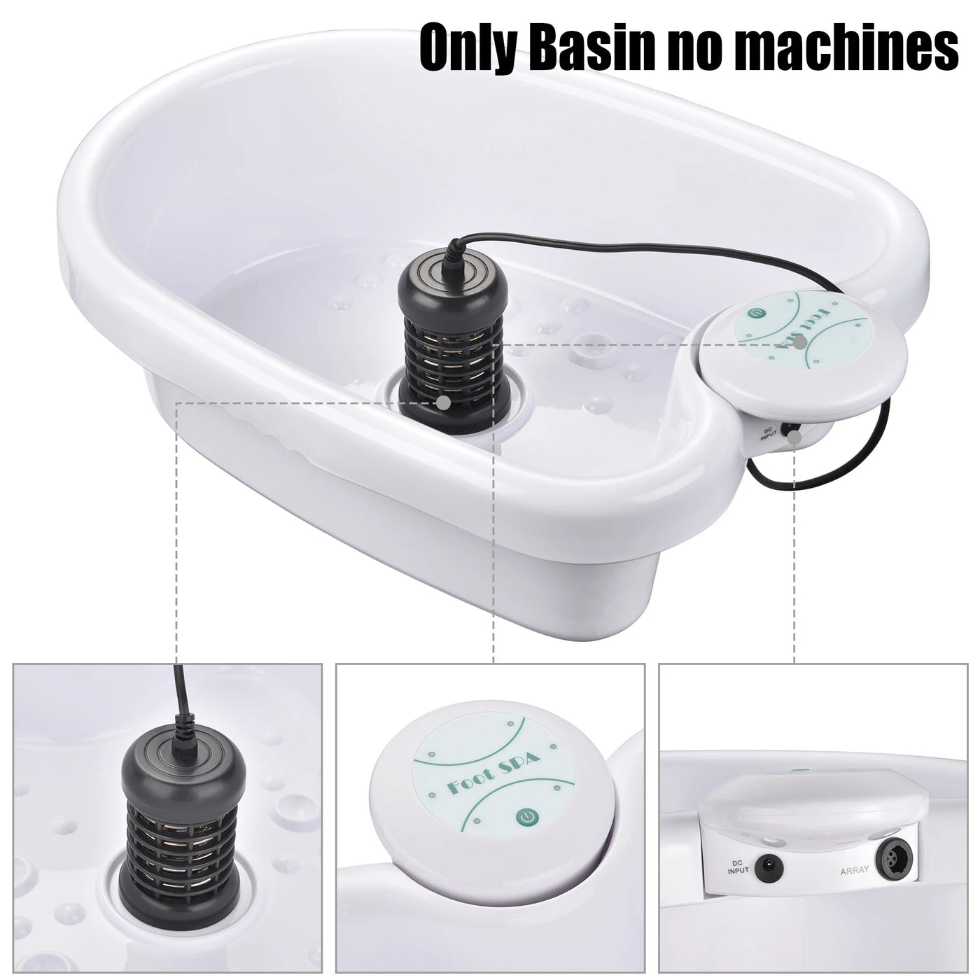 Foot BathTub Only Detox Ion Foot Spa Bath Basin Foot Soaking Buckets Sauna Foot spa Bathtub Vibration Massage Care Arrays Aqua
