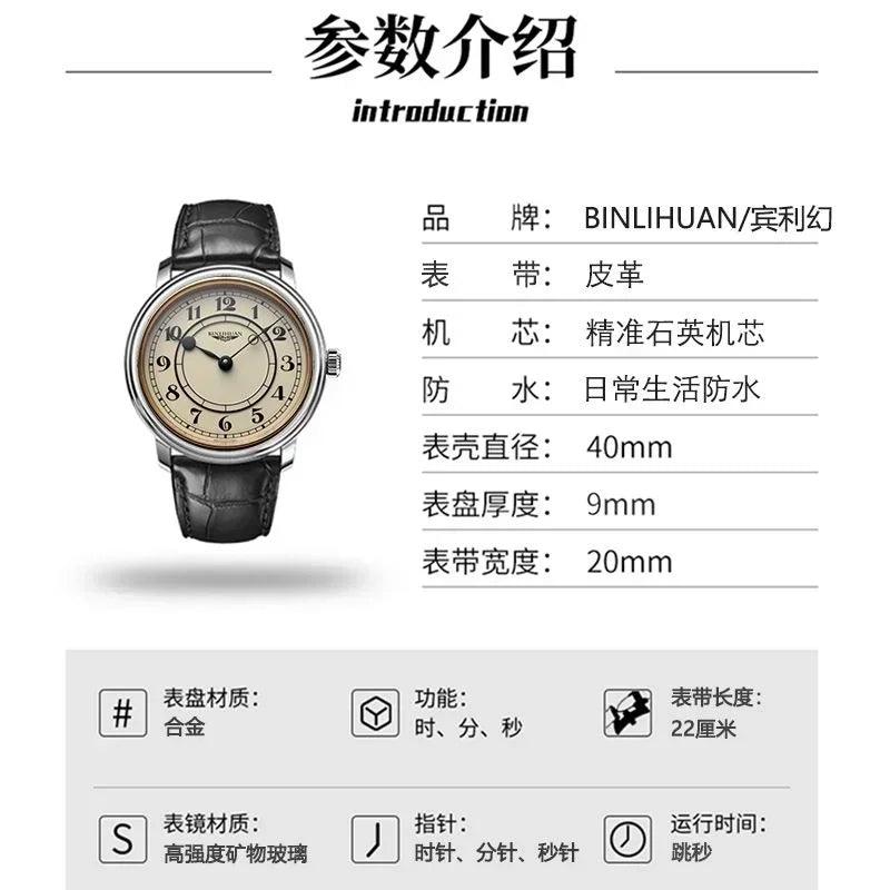 2025 new top brand man wristwatch luxury business waterproof men watch for quartz clock leather men’s watches reloj