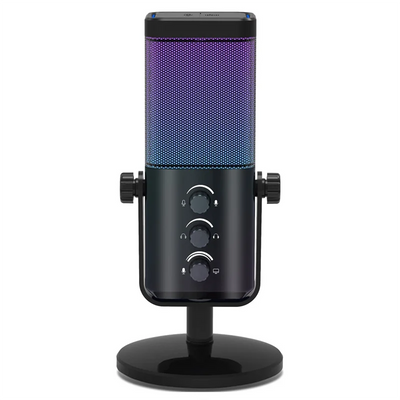 ABAC-USB Gaming Microphone RGB Condenser Mic With Noise Cancellation Monitoring For Streaming/Recording/ASMR/Video