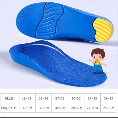 Kids Orthotic High Arch Support Insoles Orthopedic Sport Insoles for Children Plantar Fasciitis Support Shock Absorbing Shoe Pad