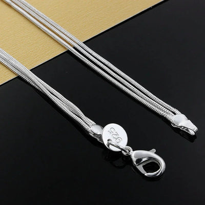 Fine Jewelry Charm 925 Sterling Silver Bead Necklace Classic High Quality Fashion for Women Lady Wedding Chain Gift