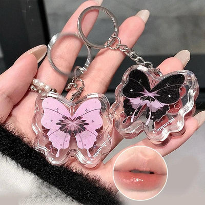 Butterfly Solid Lip Gloss Beauty Mirror Water Optical Gloss Gloss