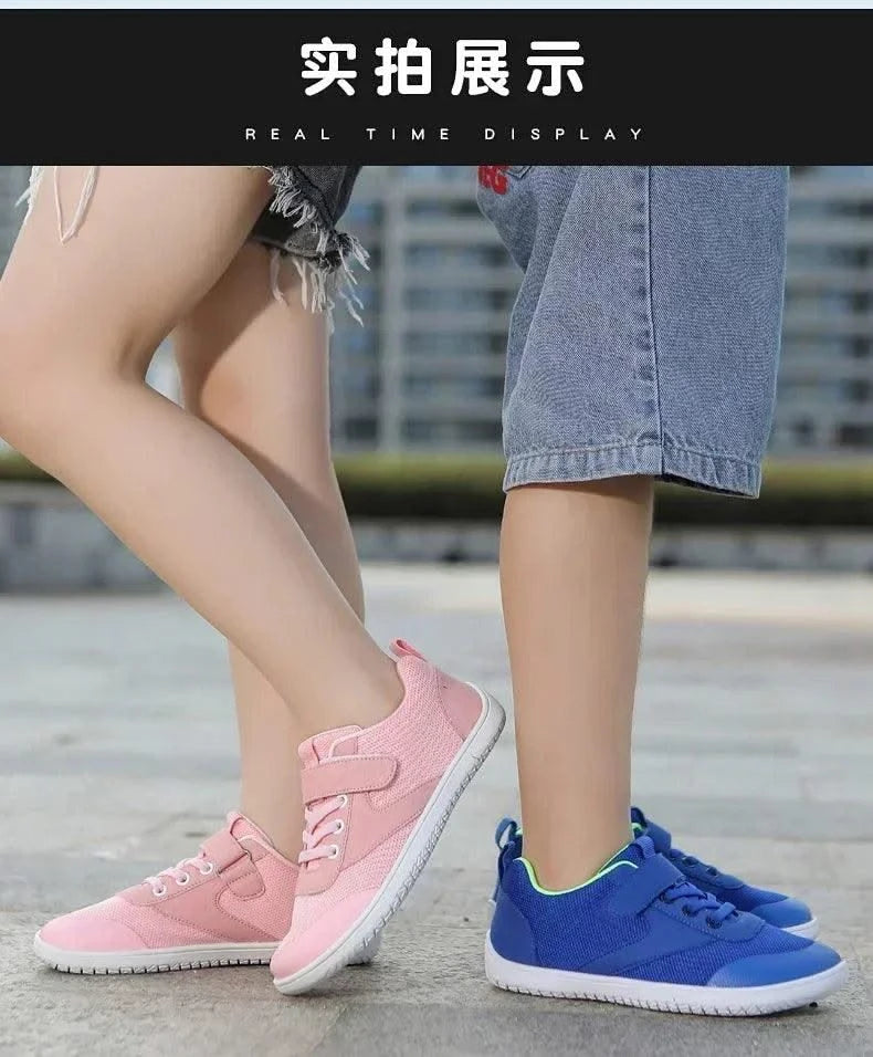 Little Big Kid Wide Barefoot Shoes Boys Girls Minimalist Sneakers Lightweight Non Slip Natural Children Walking Shoes Skate Flat