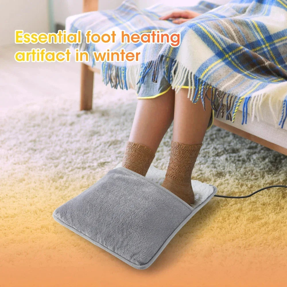 Foot Warmer USB Foot Heater Thermal Foot Heating Pad Soft Plush Warm Foot Cover Electric Heating Feet Warmer for Home Bedroom