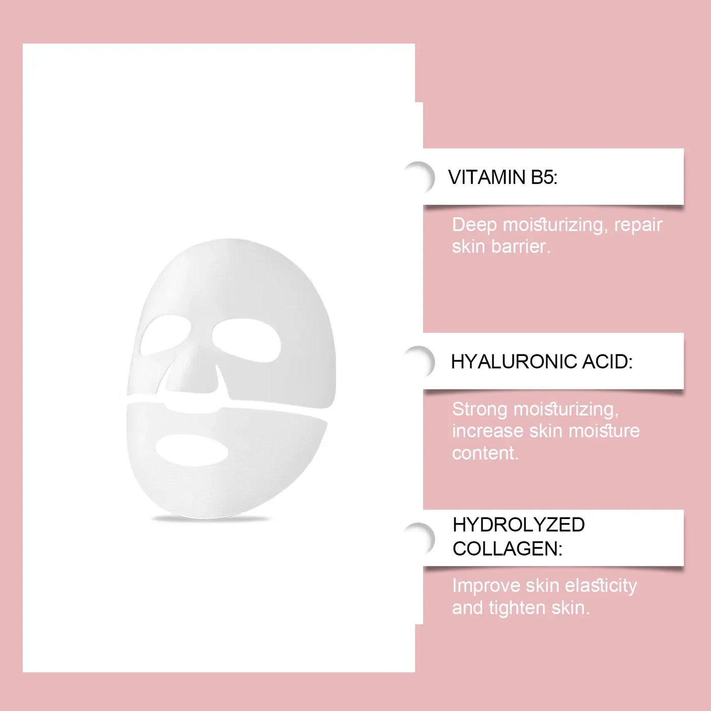 Collagen Face Mask Anti Aging Firming Moisturizing Refreshing Shrink Pore Brightening Overnight Mask Hyaluronic Acid Facial Mask