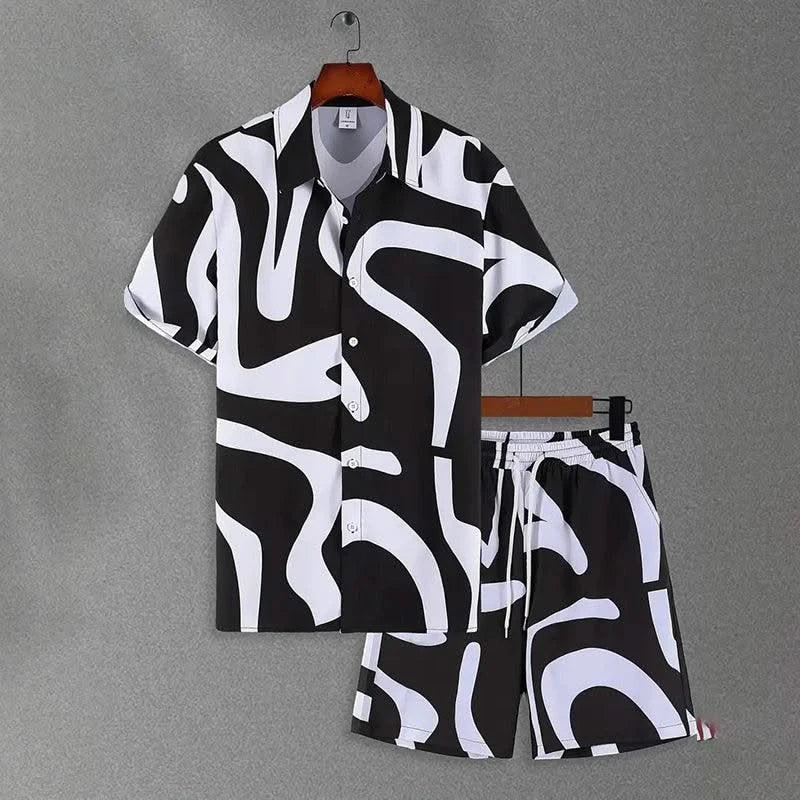 Beach Shorts Two Piece Set Men