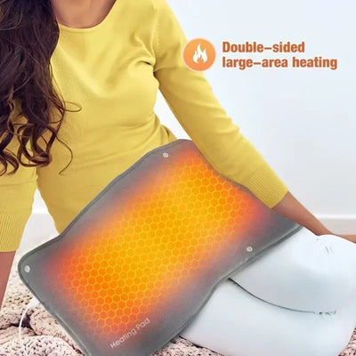 Heating Pad Electric Heated Mat Machine-Washable Ultra-Soft Microplush Pad for Back Pain and Cramps
