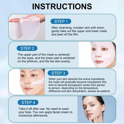 Bio Collagen Face Mask Shrink Pores Deep Hydrating Overnight Mask Moisturizing Refreshing Brightening Face Skin Care Korean