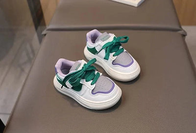 Children's Sports Shoes Girls 2025 Spring Autumn New Leather Shoes PU Leisure Soft Soled Boys Sneakers Baby Girl Casual Shoes