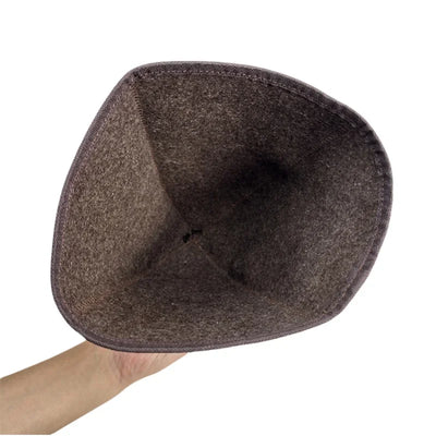 2PCS 3mm Thick 100% Wool Sauna Hats to the Sauna With Steam for bath and sauna acessories wool