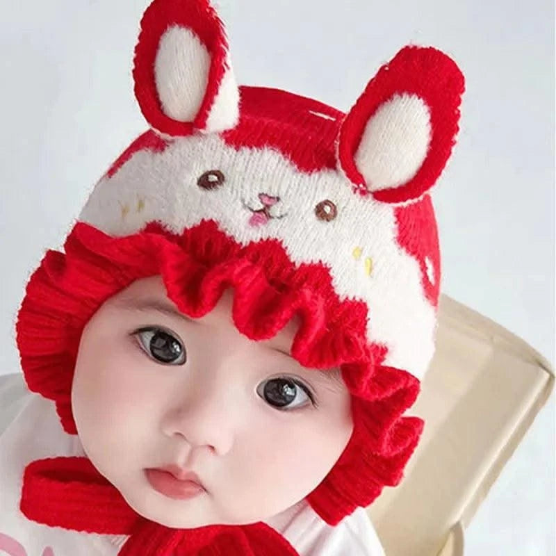 Cosy Bonnet Rabbit Baby Hat With Ears  |Winter | New-born, Boys, Girls,  Infant, Toddler Cap |Beanies Soft Ear Protection