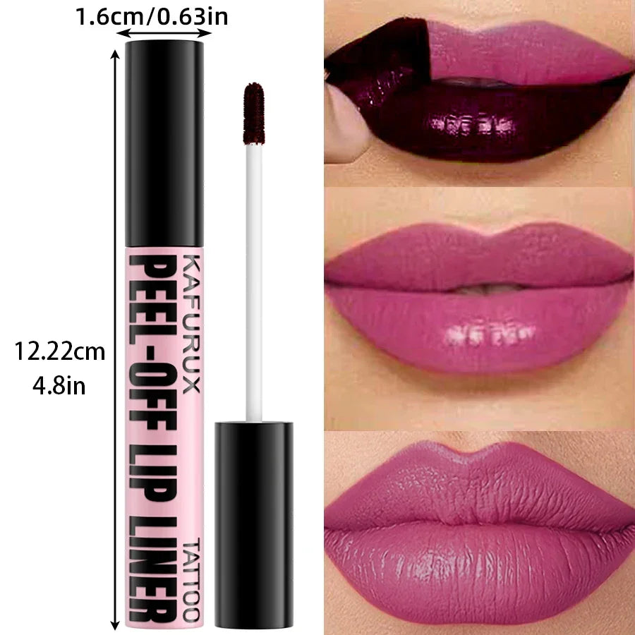 7 Colors Peel Off Lip Stain Reveal Long Lasting Waterproof Pink Lip Tint Transfer Proof Non-stick Cup Natural Makeup Lip Gloss